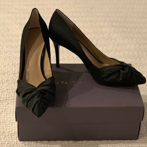 Never Worn! Black Top Knot Heels